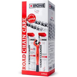 Spray Lubrificante de Corrente / Spray Limpeza Corrente Kit Estrada Ipone X-trem + Escova