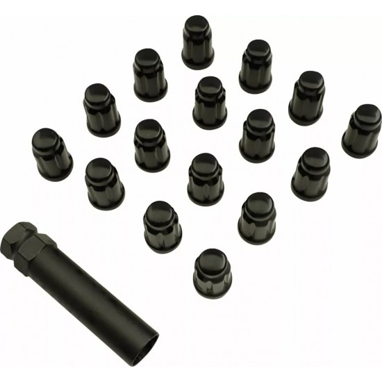 Kit Porcas Pretas Moose Racing M12X1.25 Conicas Jante Atv / Utv