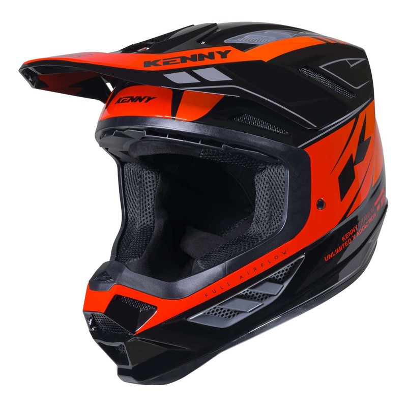 Capacete Kenny Titanium Graphic Black / Orange (61-62 Cm) Xl