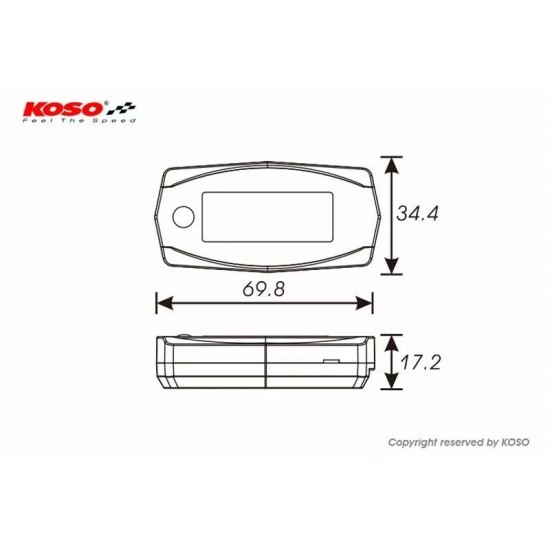 Medidor De Temperatura Agua Duplo Mini-4 Koso 