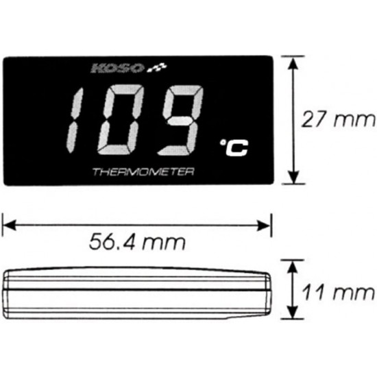 Medidor De Temperatura Agua Super Slim Koso 