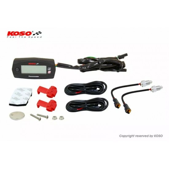 Medidor De Temperatura Agua Duplo Mini-4 Koso 