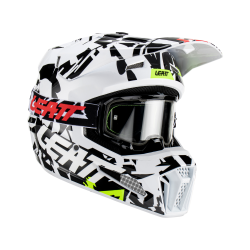 Capacete Leatt 3.5 V23 Zebra c/ Oculos
