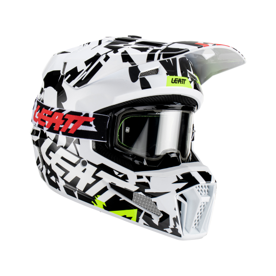 Capacete Leatt 3.5 V23 Zebra c/ Oculos