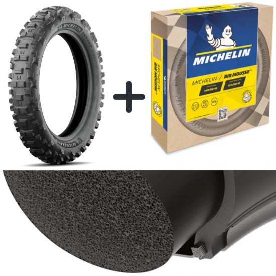 Kit Pneu + Bibmousse Michelin Enduro Medium 140/80-18 70r + Mousse