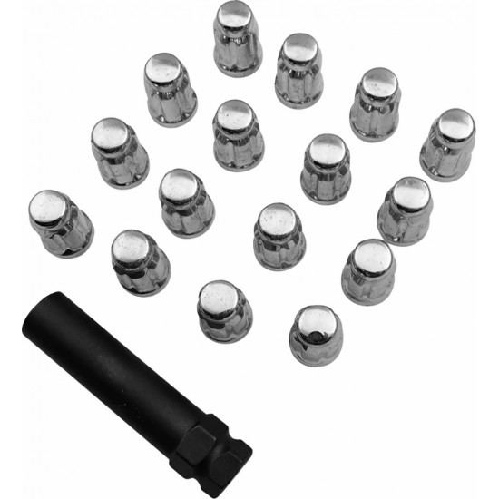 Kit Porcas Cromadas Moose Racing M12X1.25 Conicas Jante Atv / Utv