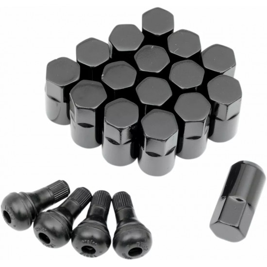 Kit Porcas Pretas Moose M12X1.25 Conicas Jante Atv / Utv