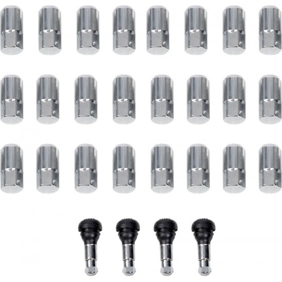 Kit Porcas Cromadas Moose M12X1.50 Conicas Jante Atv / Utv (24 Und)