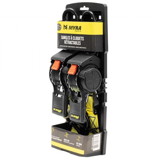 Cintas Retráteis Myra 2 Peças 25mm X 1.8 Metros Resistência 600 Kg