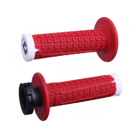 Punhos Odi Lock On Nomad D3O® Mx White / Silver / Red Punhos Odi Lock On Nomad D3O® Mx White / Silver / Red