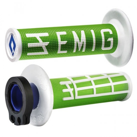 Punhos Odi Lock On Emig Pro V2 Mx Green / White Punhos Odi Lock On Emig Pro V2 Mx Green / White