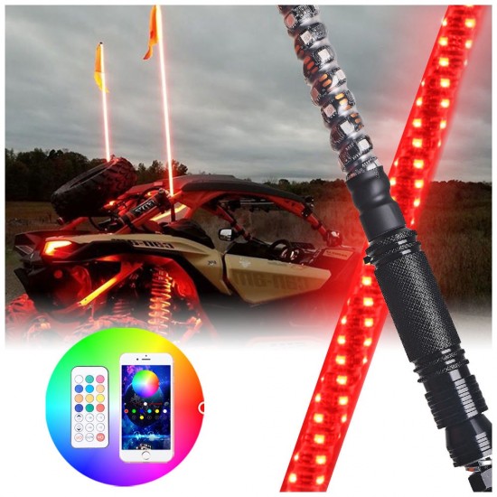 Chicote / Bandeira Luzes Led Espiral Slim Chicote / Bandeira Luzes Led Espiral Slim
