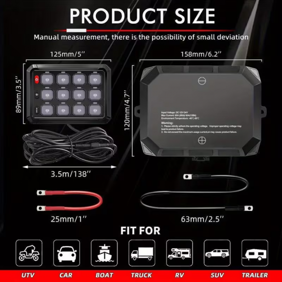 Switch Panel / Painel de Interruptores LED RGB 12 Gang / Caminhos
