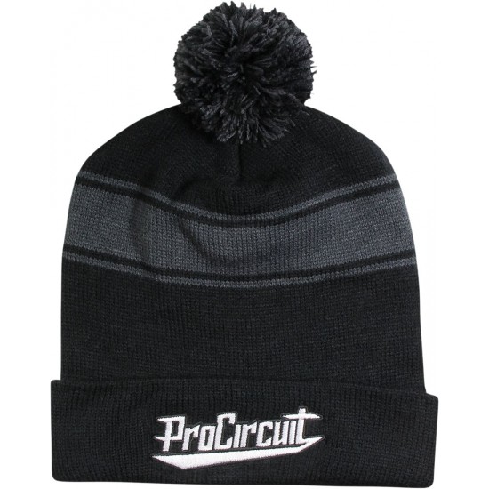 Gorro Pro Circuit Pom Pom Black / Charcoal