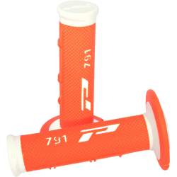 Punhos Pro Grip 791 Mx Branco / Laranja Fluo