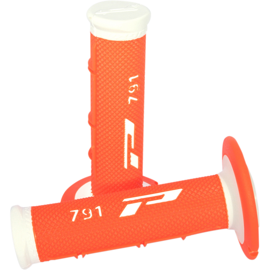Punhos Pro Grip 791 Mx Branco / Laranja Fluo