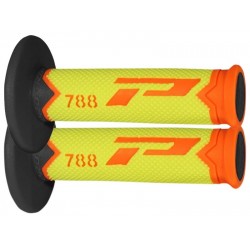 Punhos Pro Grip 788 Triple Density Laranja Fluo / Amarelo Fluo / Azul