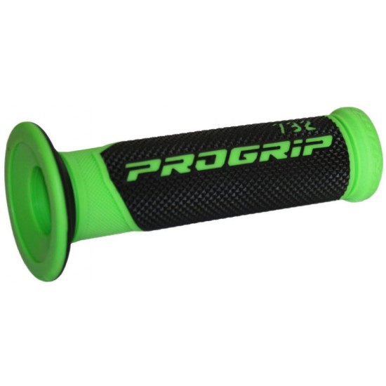 Punhos Pro Grip 732 Mx Double Density Preto / Verde Fluo