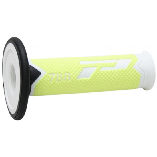 Punhos Pro Grip 788 Triple Density Branco / Amarelo Fluo