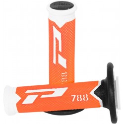Punhos Pro Grip 788 Triple Density Branco / Laranja Fluo
