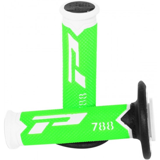 Punhos Pro Grip 788 Triple Density Branco / Verde Fluo