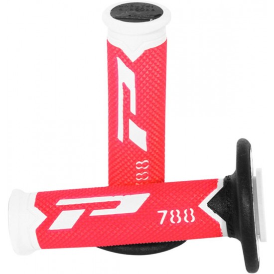 Punhos Pro Grip 788 Triple Density Branco / Vermelho