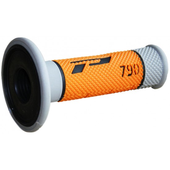 Punhos Pro Grip 790 Mx Triple Density Cinza / Laranja