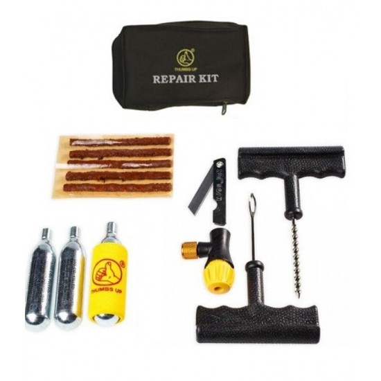 Kit De Reparação De Pneus Tubeless Co2 Com Bolsa