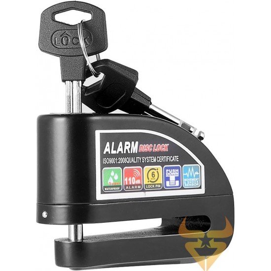 Bloqueador de Disco com Alarme para Mota 6mm Bloqueador de Disco com Alarme para Mota 6mm