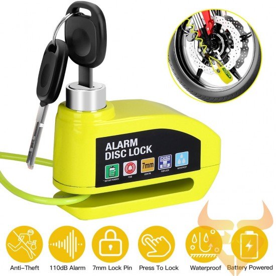Bloqueador de Disco com Alarme para Mota 7mm Bloqueador de Disco com Alarme para Mota 7mm