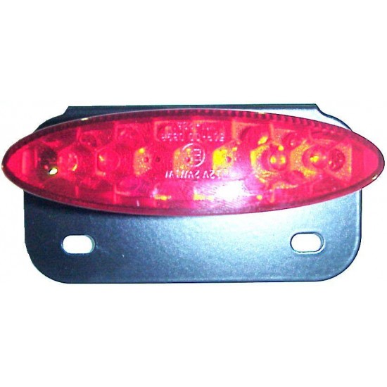 Farolim Leds Vermelho Com Suporte Para Matricula