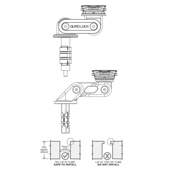 Suporte Telemóvel QUAD LOCK Pro - Suporte de Montagem na Mesa