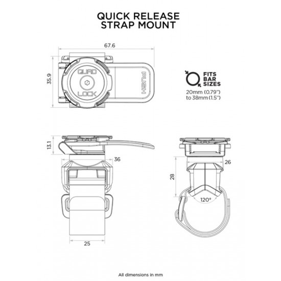 Suporte de Correia de libertação rápida QUAD LOCK