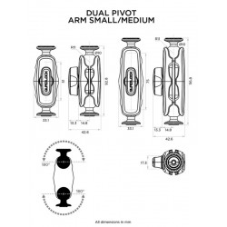 Suporte Telemóvel QUAD LOCK - Braço Dual Pivot 360 Versão Curta