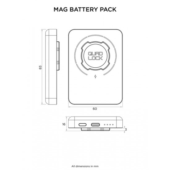 Carregador Externo / Bateria QUAD LOCK MAG