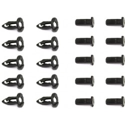 Kit Rebites Em Nylon 8x15x22mm - 10 Unidades 