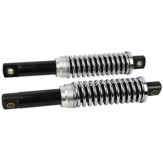 Amortecedores Reforçados Pretos Mola Cromada 310mm RJ Sachs