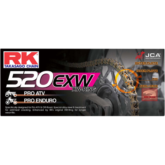 Corrente Rk Exw Six Days 520 120 Elos com Xw-rings 
