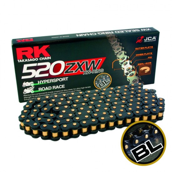Corrente Rk Zxw 520 Black / Gold C/ X-rings 