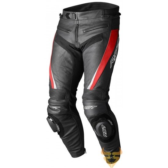 Calças em Pele Rst Tracktech Evo 5 Vermelho / Preto / Branco Calças em Pele Rst Tracktech Evo 5 Vermelho / Preto / Branco