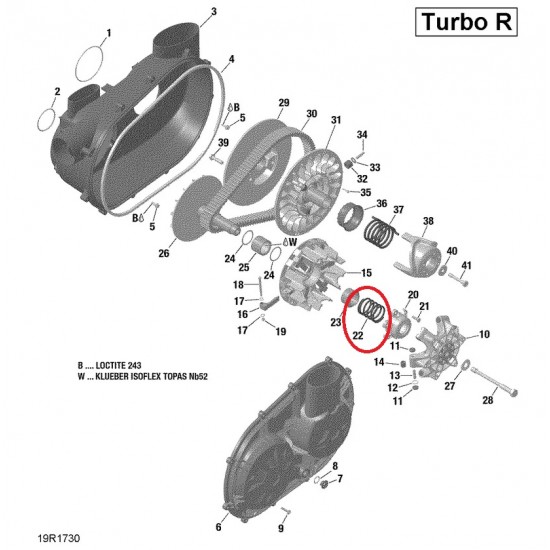 Mola do CVT Original 420638111 Can Am Maverick X3
