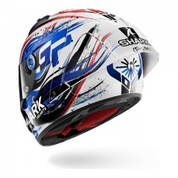 Capacete Shark Aeron GP FIM Replica Zarco Signature White / Black / Blue