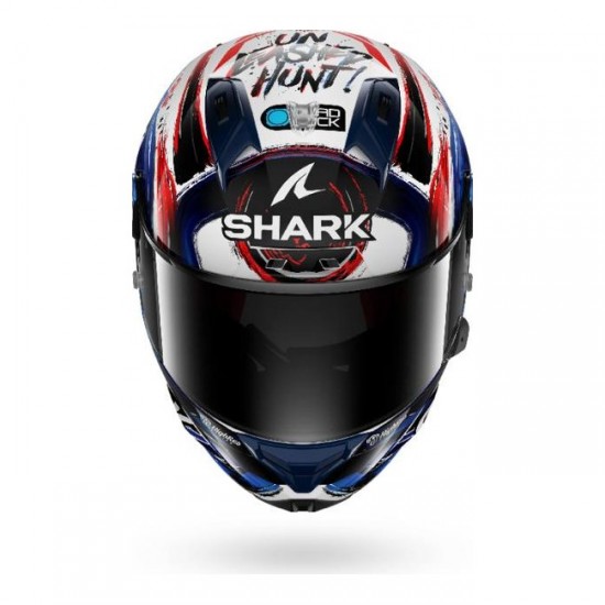 Capacete Shark Aeron GP FIM Replica Zarco Signature White / Black / Blue