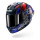 Capacete Shark Aeron GP FIM Racing #1 Replica Zarco Victory 2025 Carbon / Blue / Chrome
