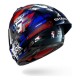 Capacete Shark Aeron GP FIM Racing #1 Replica Zarco Victory 2025 Carbon / Blue / Chrome