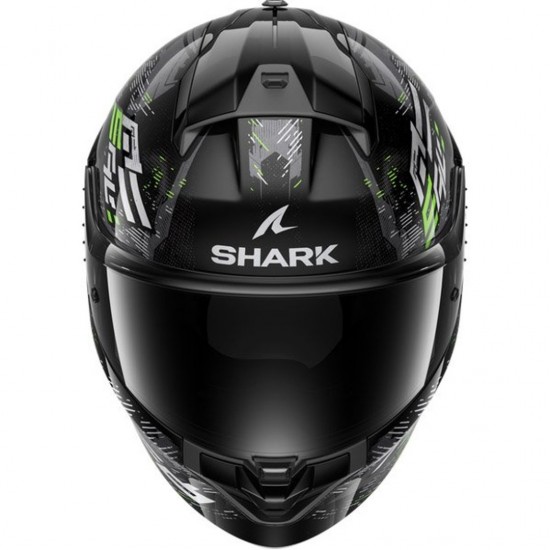 Capacete Shark Ridill 2 Molokai Black / Silver / Green Capacete Shark Ridill 2 Molokai Black / Silver / Green
