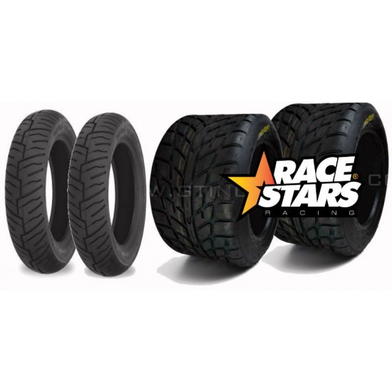 Kit Pneus SuperQuad Sun-f 130/70-10 + 225/45-10 4t Road Slick Kit Pneus SuperQuad Sun-f 130/70-10 + 225/45-10 4t Road Slick