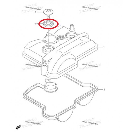 Anilha Tampa de Válvulas Athena 09161-11008 Suzuki Ltr 450