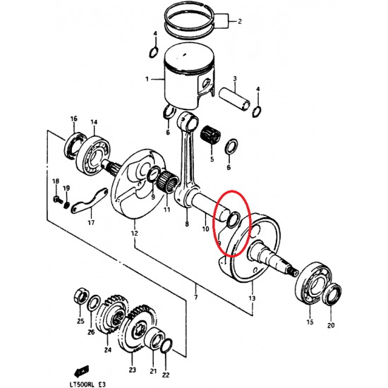 Anilha Cambota 09160-24022 Original Suzuki Lt 500