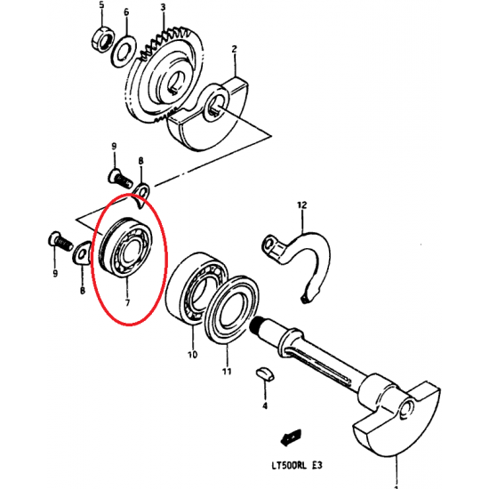 Rolamento Contra Balanço 09262-17030 Original Suzuki Lt 500